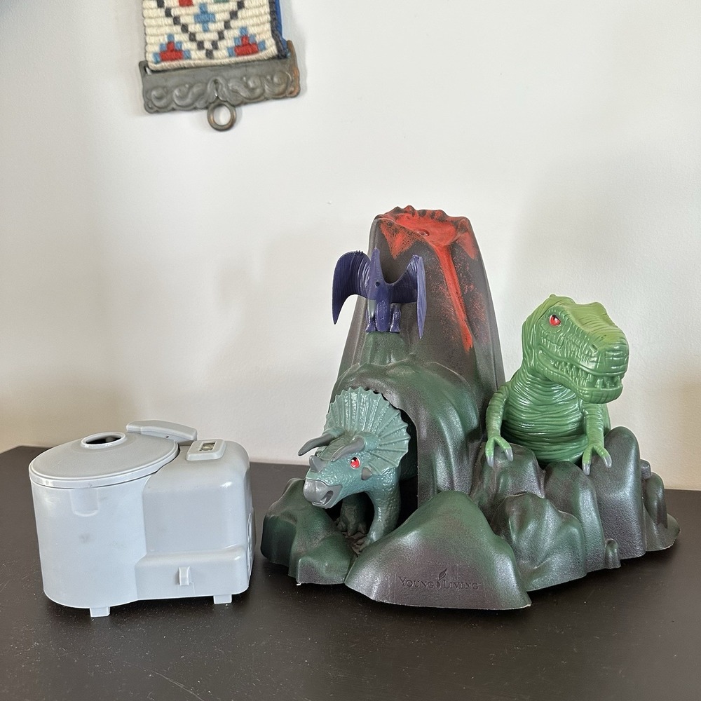 Young Living Dinosaur Volcano Essential Oil Diffuser + Cord‎ Tested/Working
